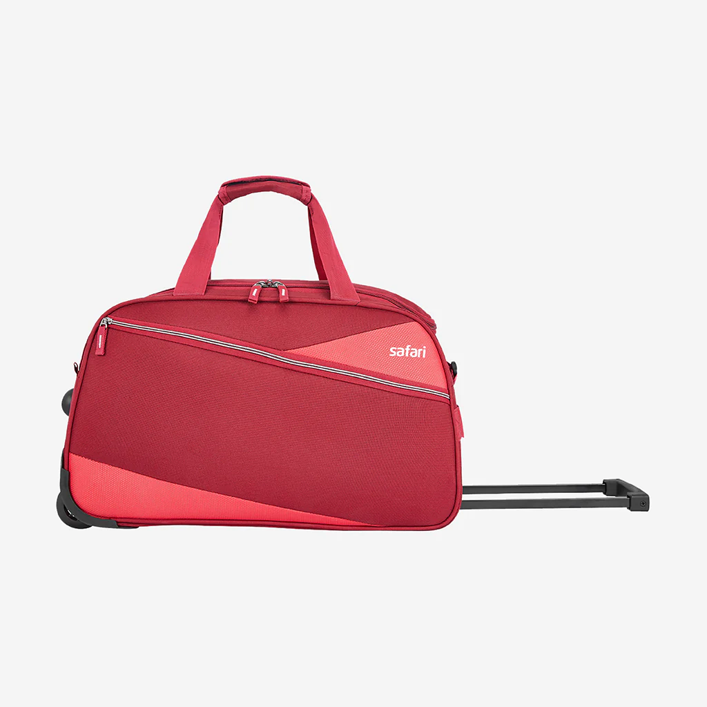 Safari Red Buzz Rolling Duffle Bag With Wheels - Image 12