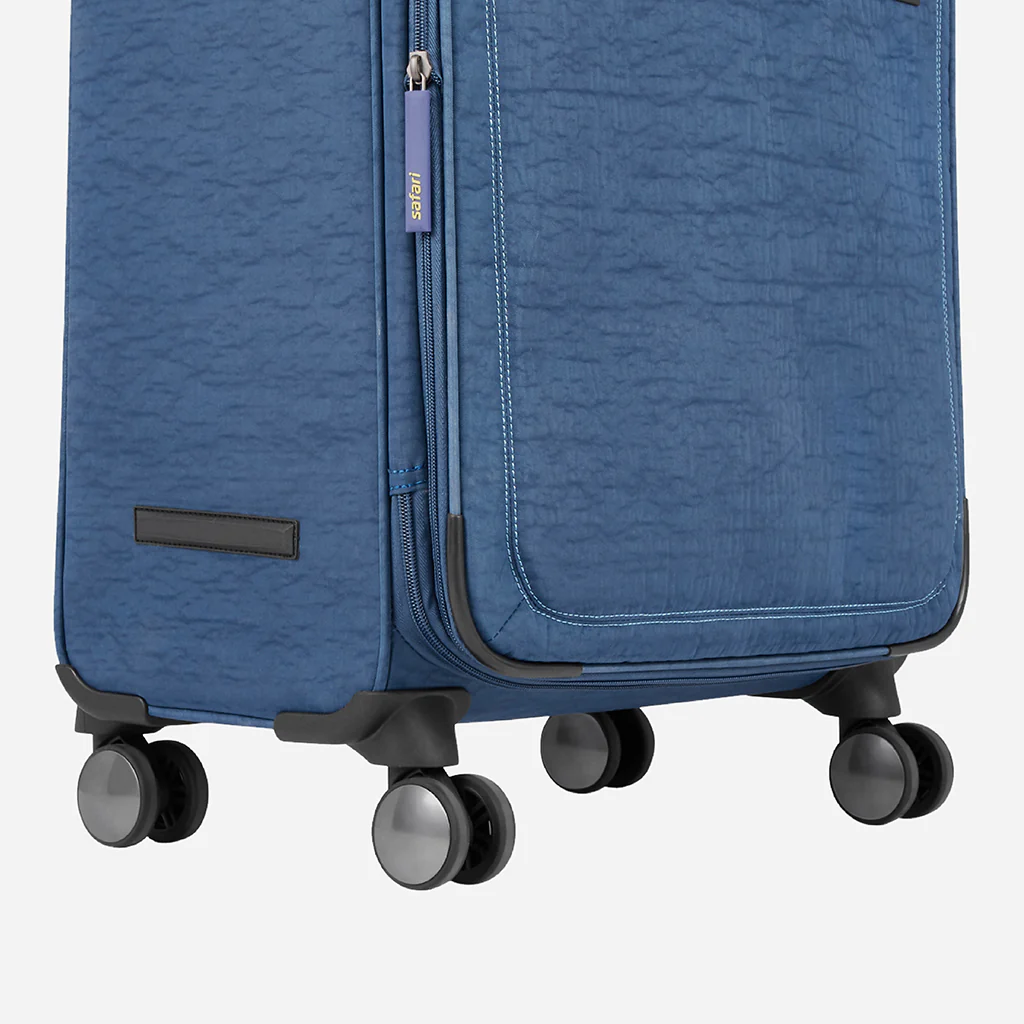 Safari Duvet Anti Theft Blue Trolley Bag with Dual Wheels & TSA lock - Image 13