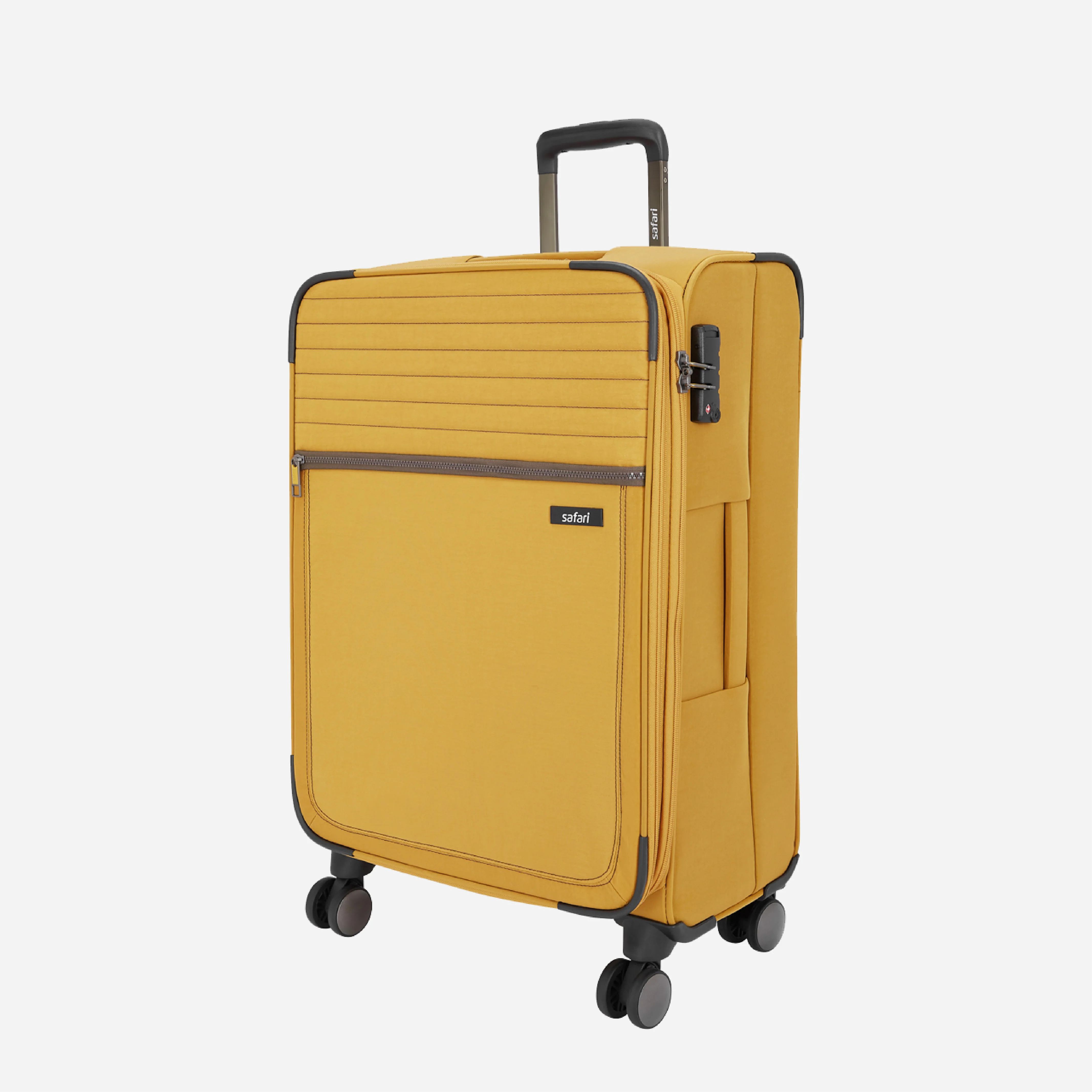 Safari Duvet Yellow Trolley Bag with Dual Wheels & TSA lock - Image 15