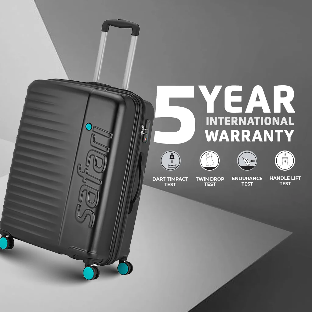 Safari Ignite Black Trolley Bag with TSA Lock & Dual Wheels - Image 21