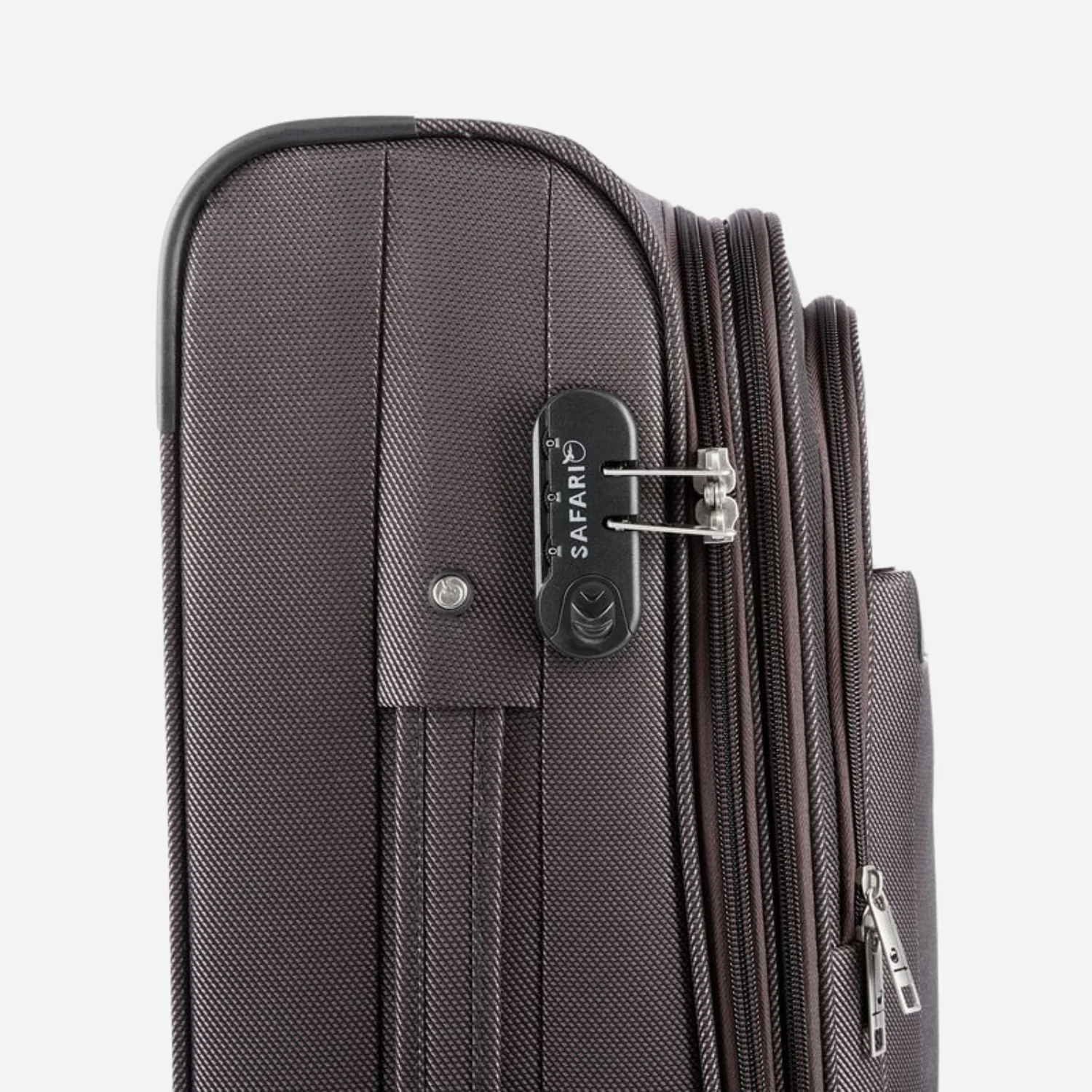 Safari Pergo Superior Brown Trolley Bag with Dual Wheels - Image 3