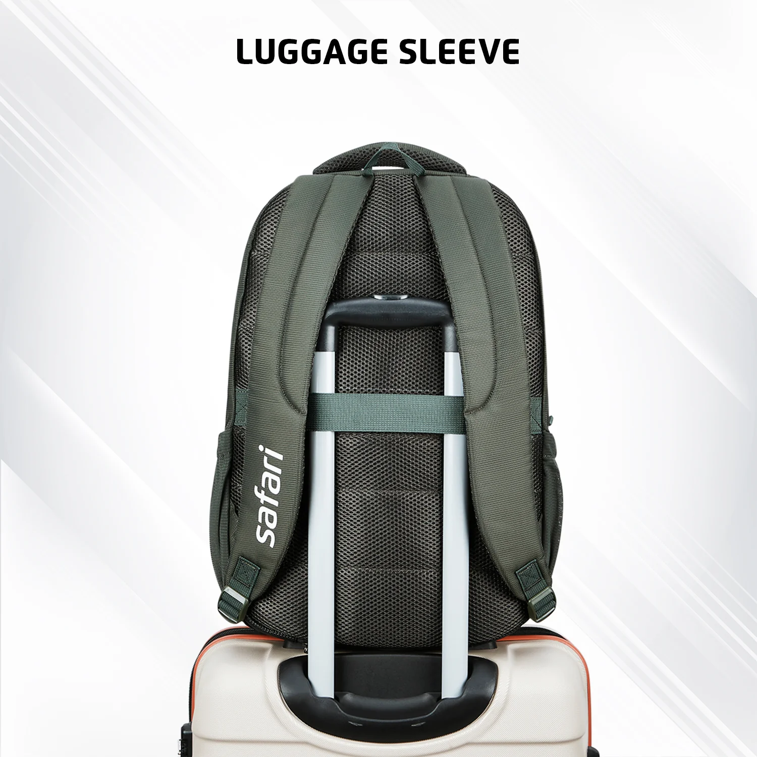 Safari Aura 37L Olive Laptop Backpack - Image 7