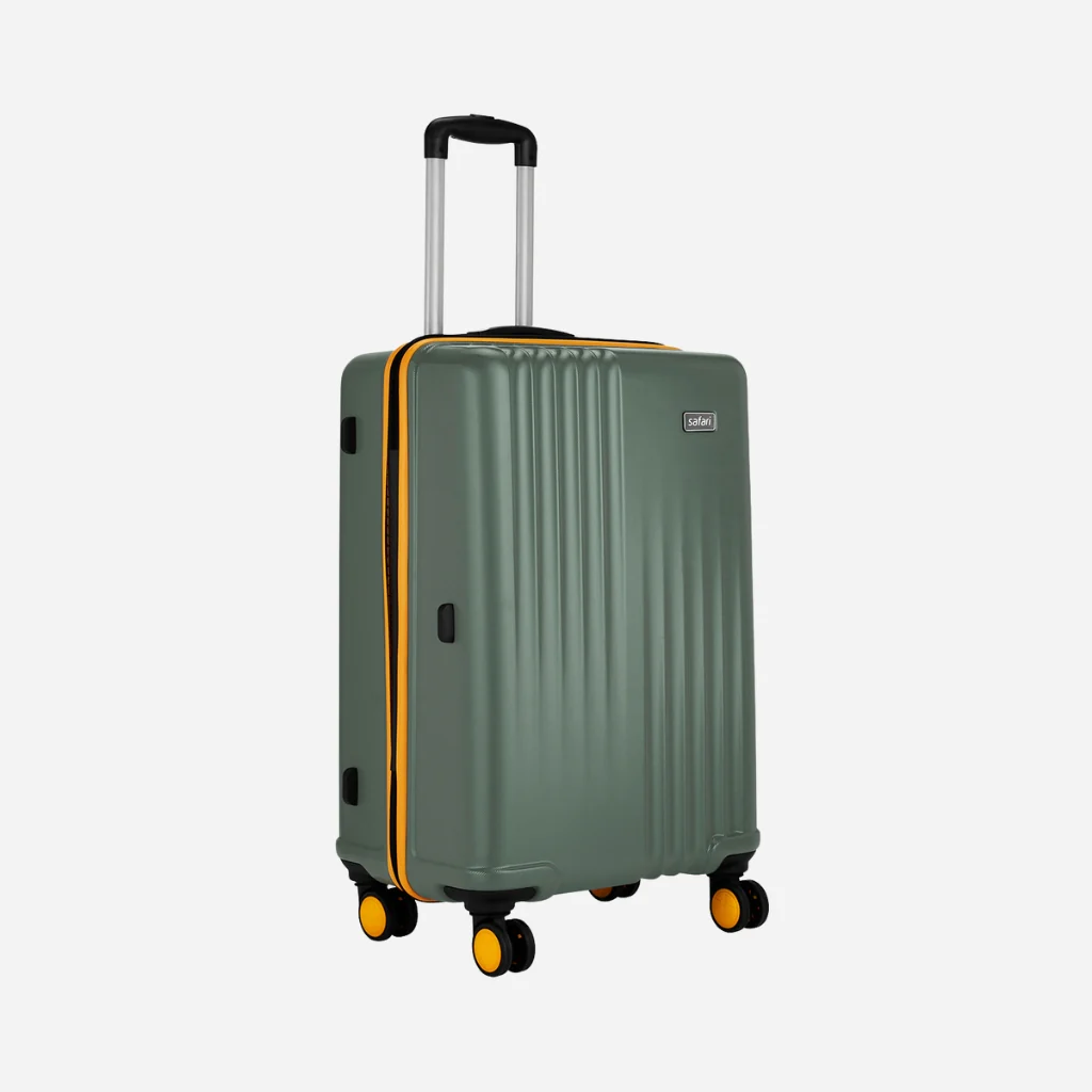 Safari City Miles Thyme Green Trolley Bag with Anti-theft Zipper and Dual Wheels - Image 25