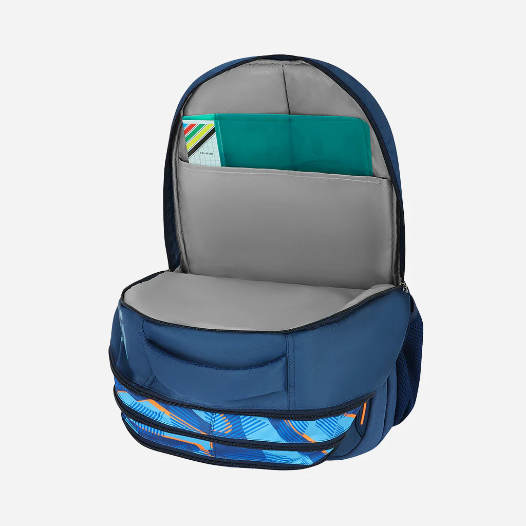 Safari Mega 13 43L Blue School Backpack with with Easy Access Pockets - Image 7