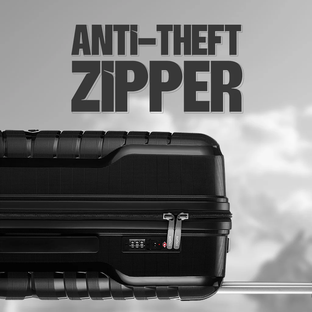 Safari Octane Black Anti Theft Trolley Bag Combo of Small, Medium and Large - Image 5