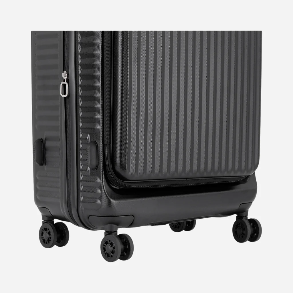 Safari Select Recoil Black Large Front opening Trolley Bag with Expander, TSA Lock, Dual wheels and Anti-Theft Zipper - Image 12