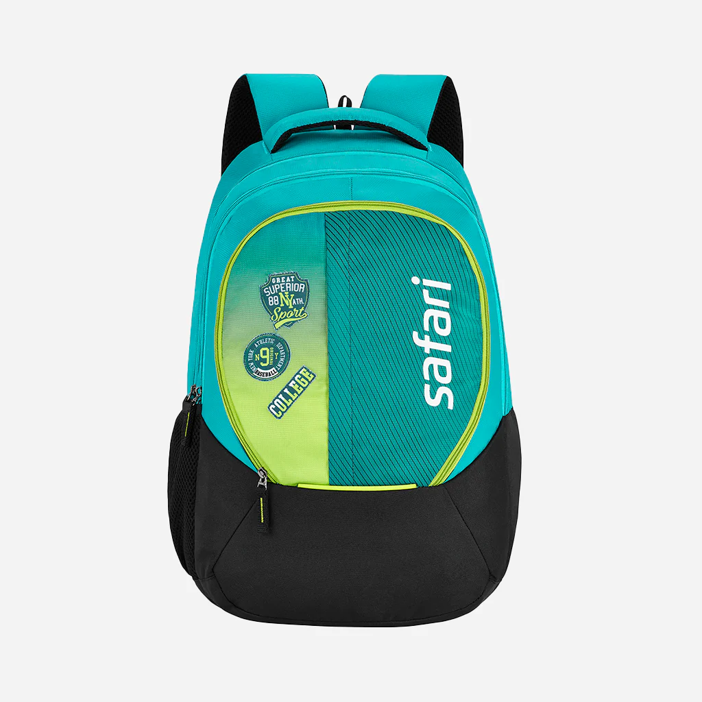 Safari Trio 15 37L Teal School Backpack with Padded Back & Easy Access Pockets - Image 2