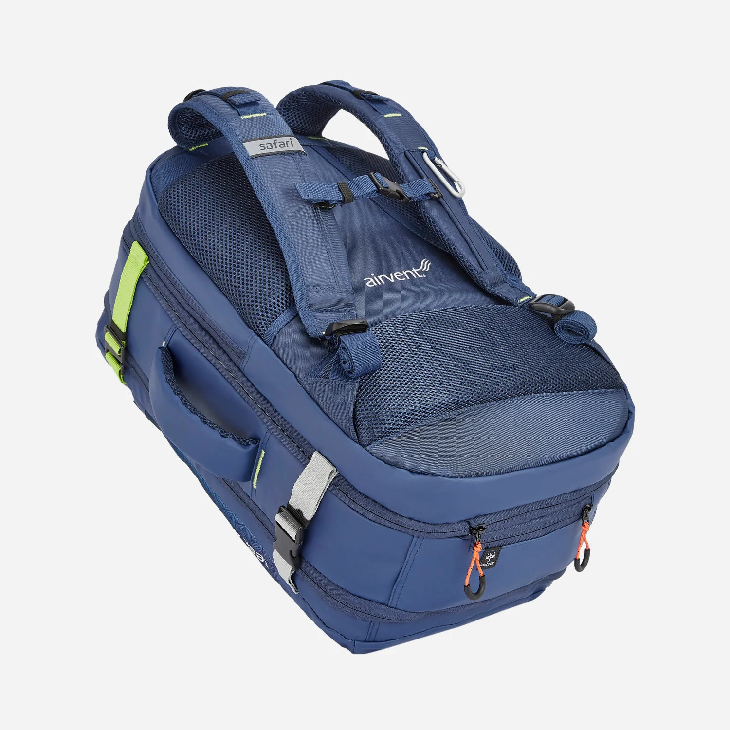 Safari Seek 45L Blue Backpack Suitcase with Two Way Handle, Chest Straps & Luggage Style Packing - Image 8