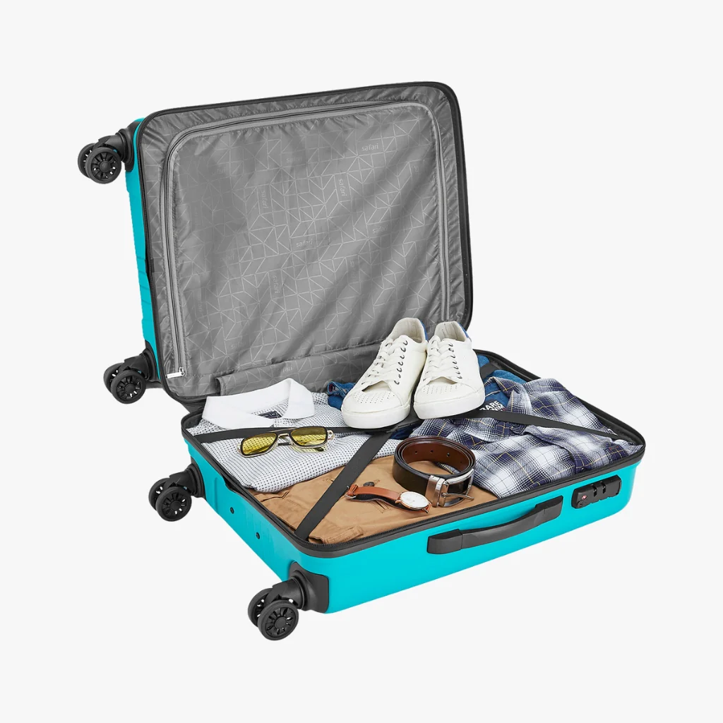 Safari Xylo Cyan Trolley Bag with Dual Wheels - Image 7